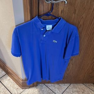Men’s Size 5 (Medium) Blue Lacoste Short Sleeve Polo